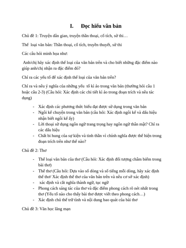 Đọc hiểu văn bản | PDF