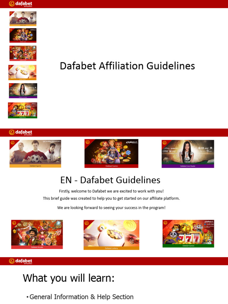 Dafabet Affiliate Program Guidelines | PDF | Websites | World Wide Web