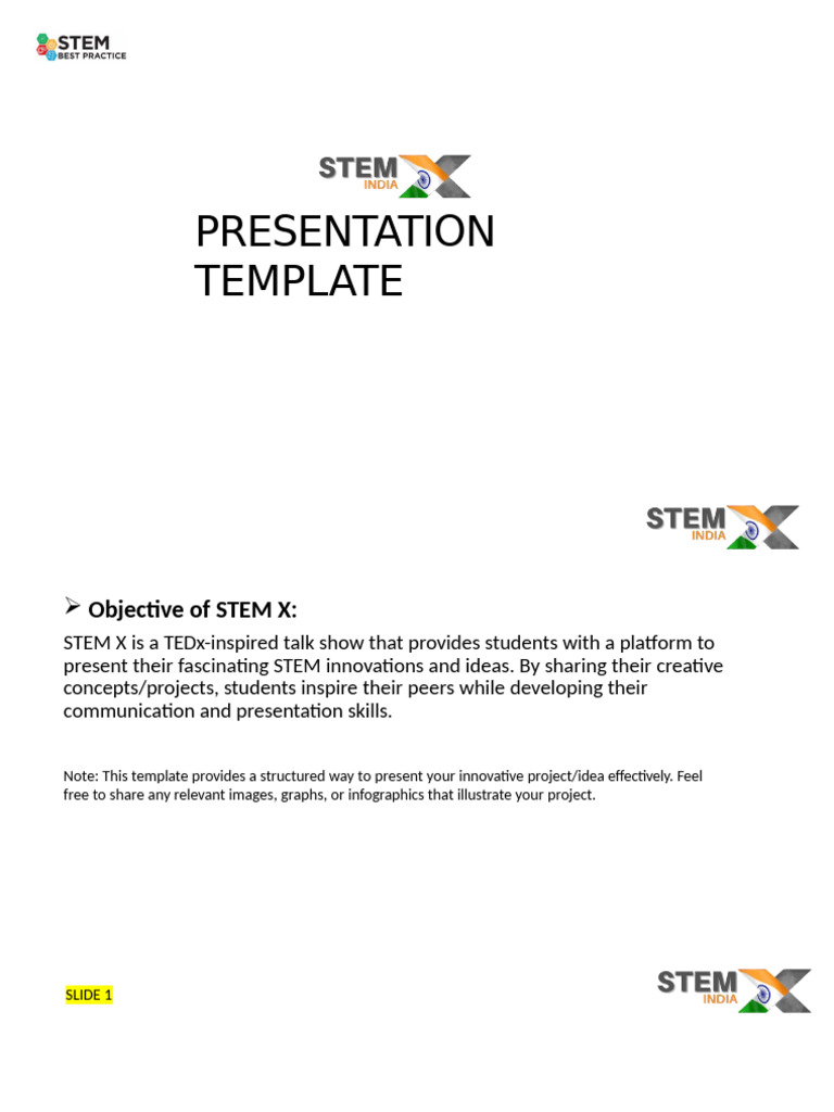 STEM X India PPT Template | PDF