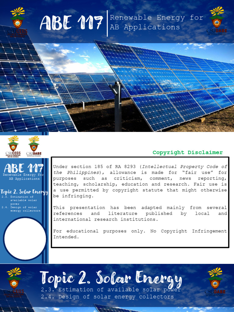 Solar Energy Power Estimation & Design | PDF | Photovoltaic System ...