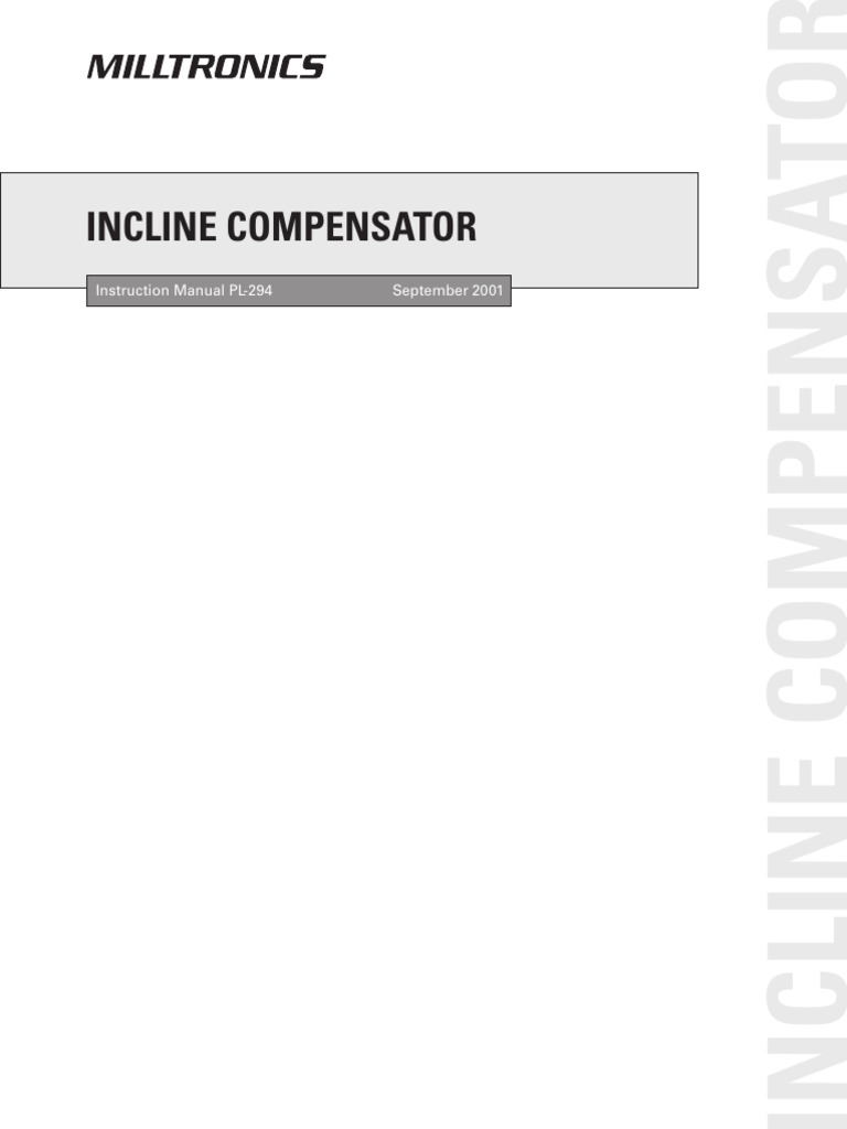 Incline Compensator en 7ML19981ER01 | PDF | Electrical Wiring ...