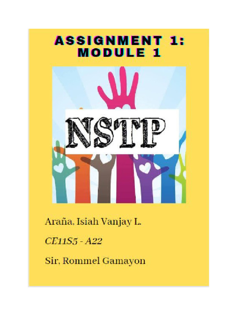 Assignment 1 - Module 1 | PDF