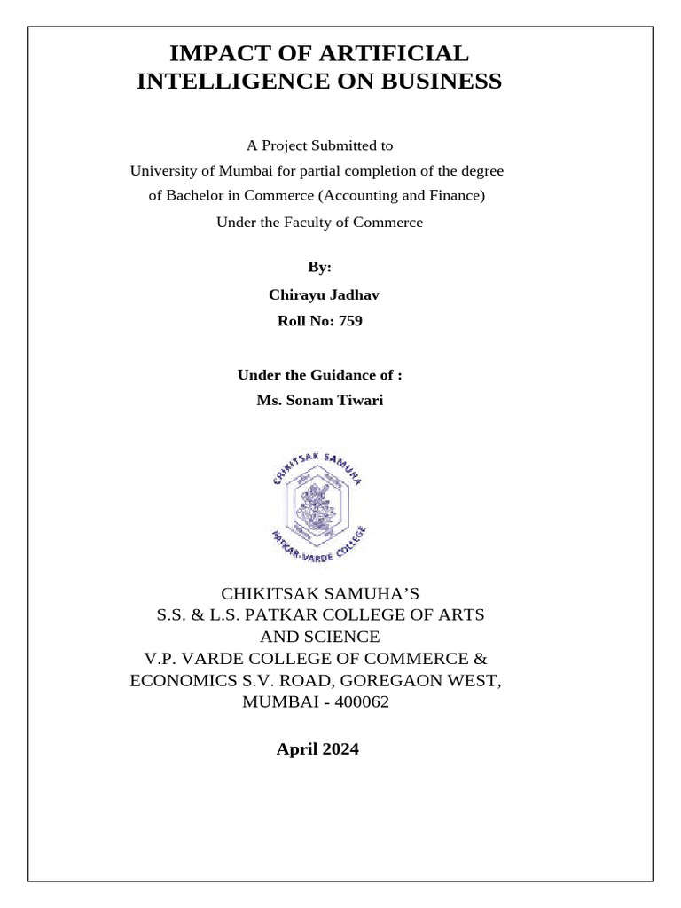 AI's Impact on Business Dynamics | PDF | Artificial Intelligence ...