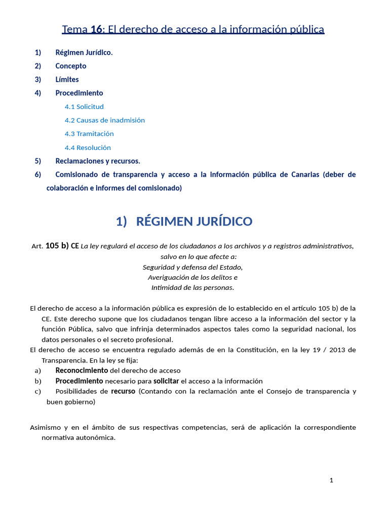 Derecho de Acceso a la Información Pública | PDF | Leyes de libertad de ...