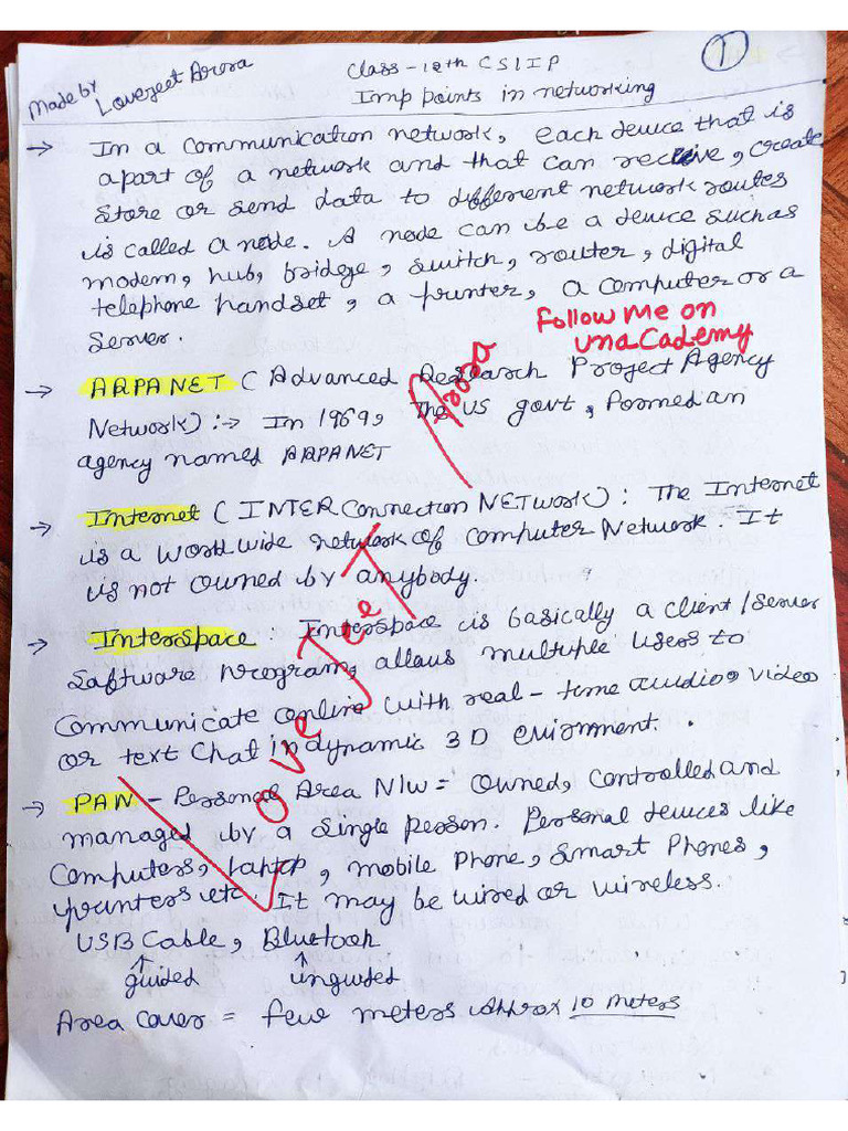 Networking HandWritten | PDF