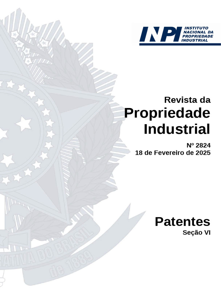 Revista de Publicação de Patentes RPI - INPI | PDF | Patente