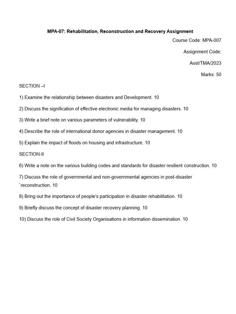 Disaster Management and Recovery Strategies | PDF | Earthquake ...
