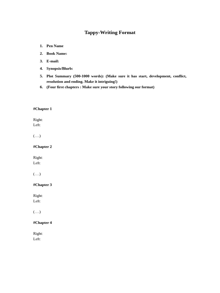Tappy Writing Format | PDF