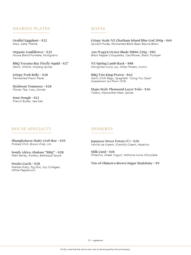 Restaurant Menu Highlights | PDF