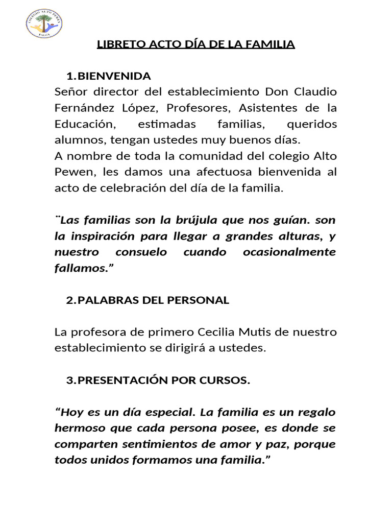 Celebración del Día de la Familia 2023 | PDF | Amor | Bailes