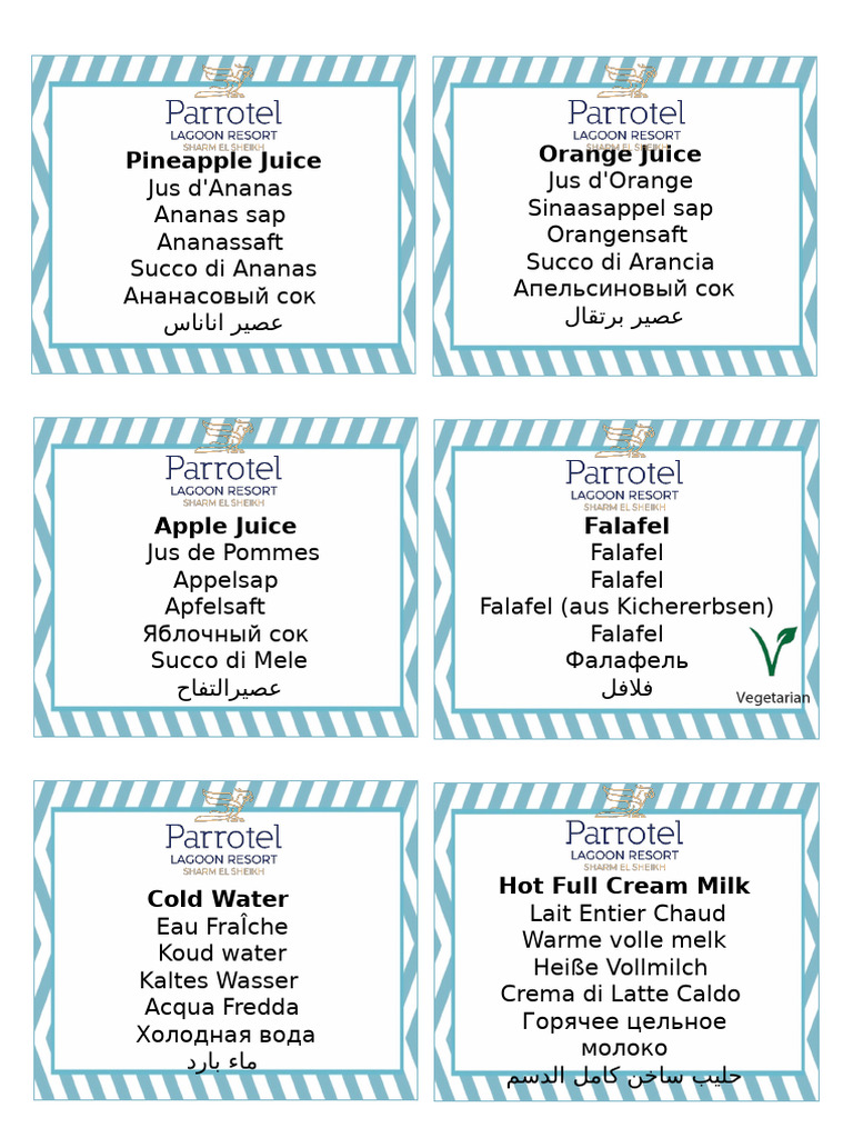 Breakfast Food Tags New 2017.. | PDF