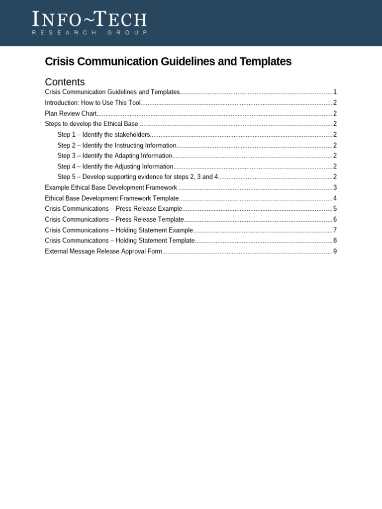 Crisis Communication Templates Guide | PDF | Facebook | Computer Security