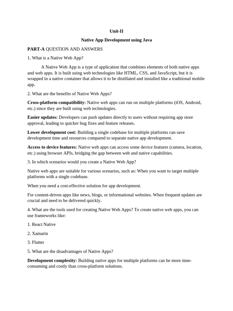 Native App Development: Key Concepts & Tools | PDF | Mobile App | Cross ...