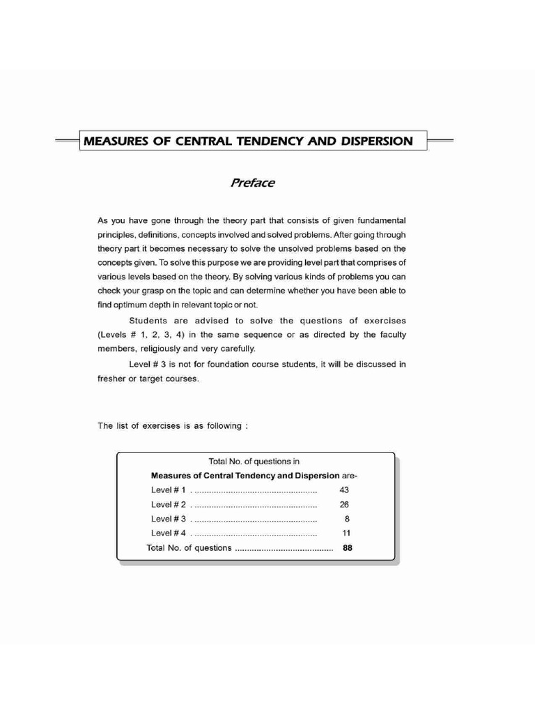 Measure of Central Tendency | PDF