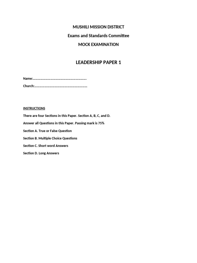 Leadership | PDF