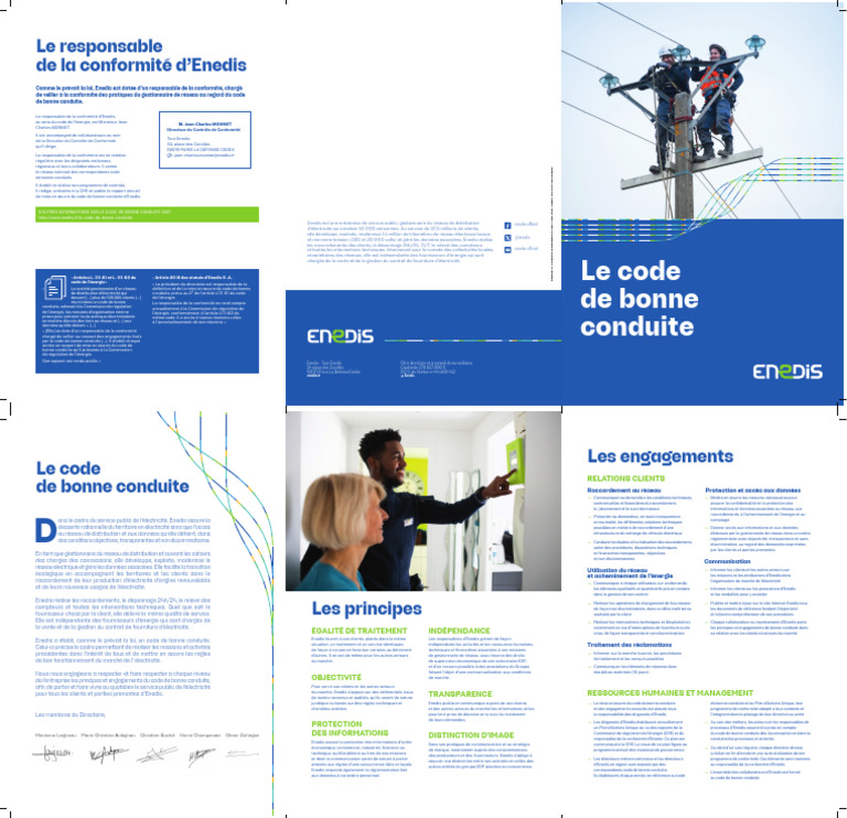 Enedis : Code de bonne conduite et conformité | PDF
