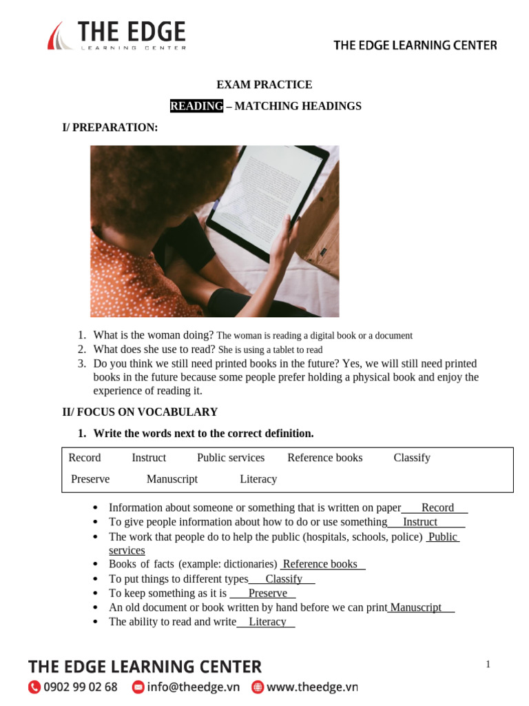Unit 2 - Exam Practice An | PDF | Libraries | Books