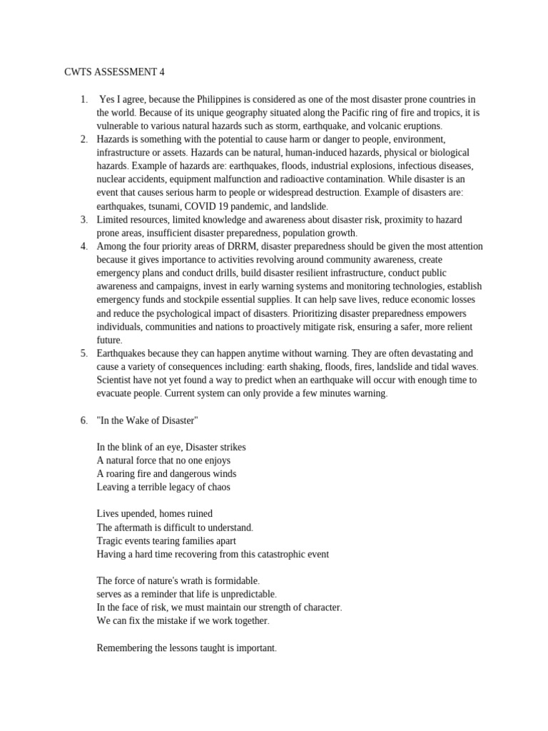 Disaster Preparedness in the Philippines | PDF | Natural Disasters ...