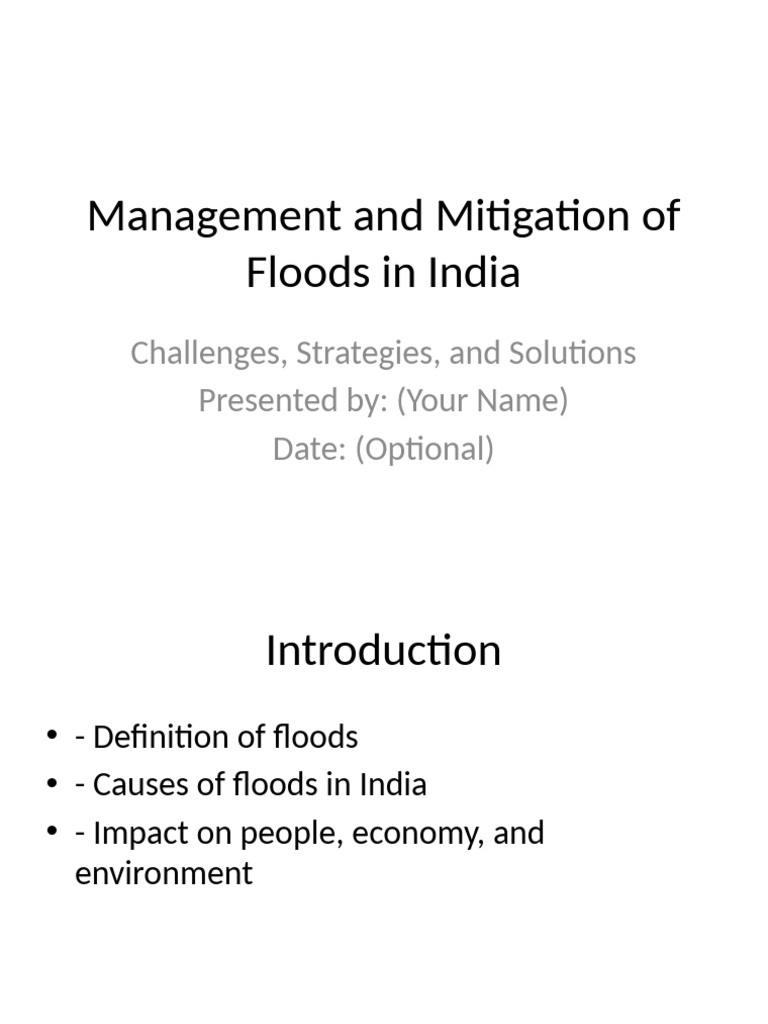 Flood Management Strategies in India | PDF | Flood | Tropical Cyclones
