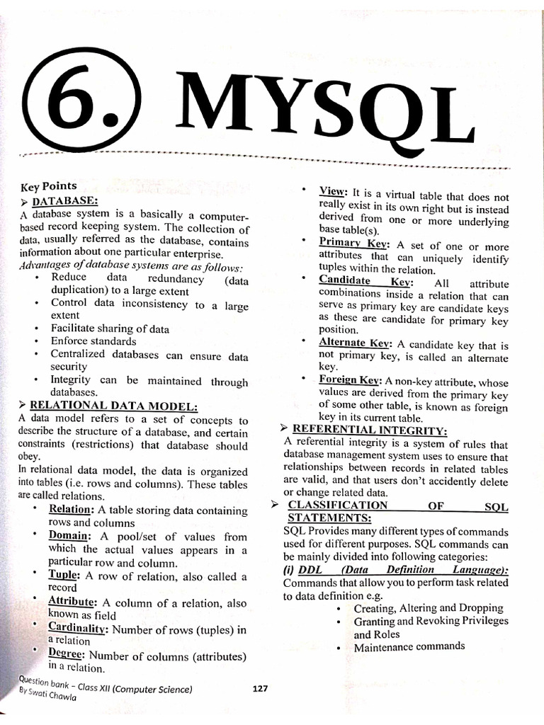 Mysql - Swatichawla | PDF