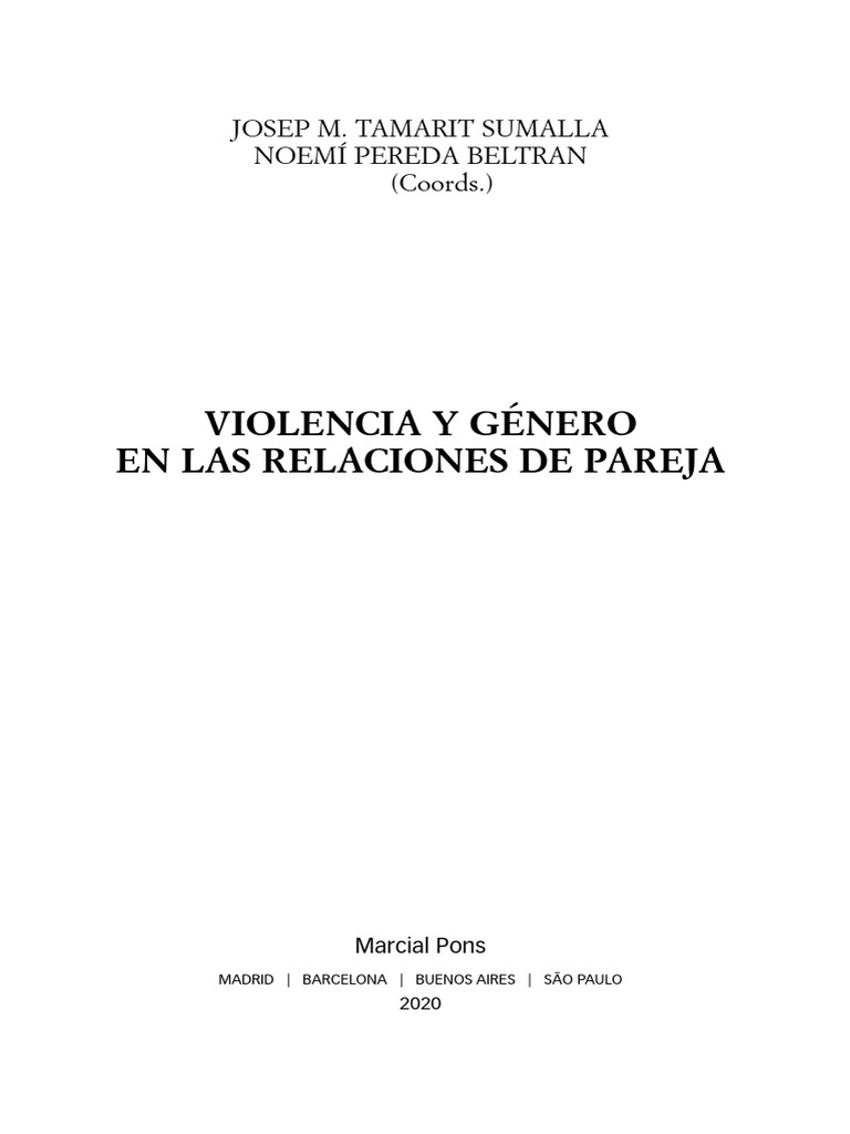 Violencia de Género en Relaciones de Pareja | PDF | Género | Estudios ...