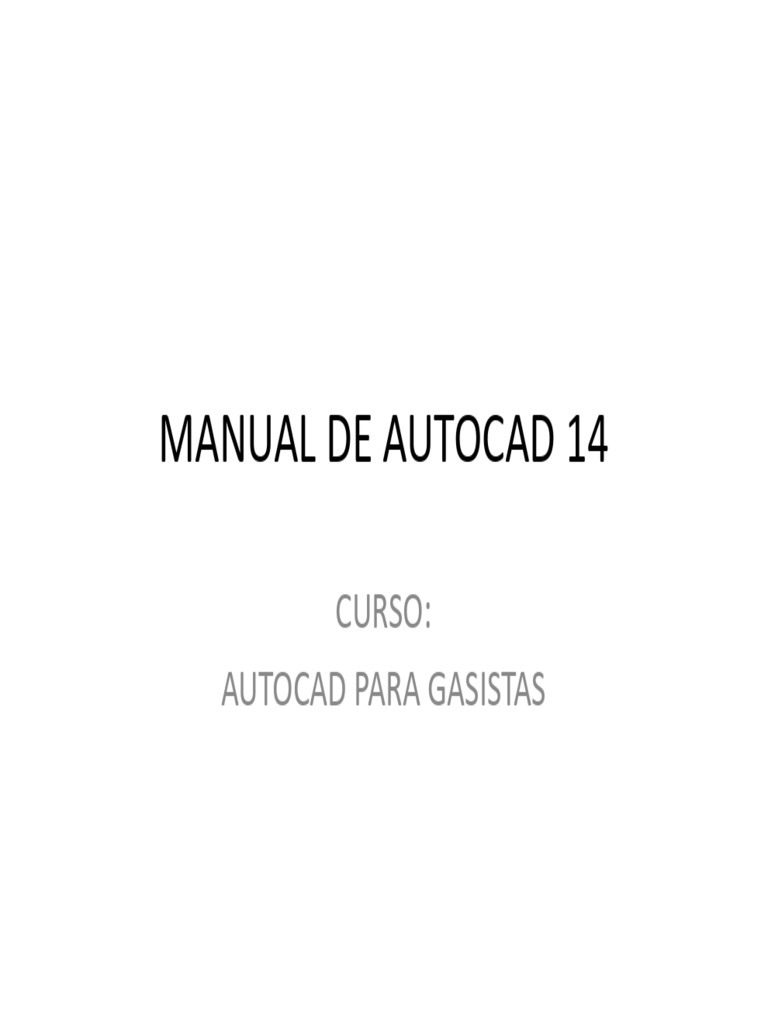 Curso de AutoCAD 14 para Gasistas | PDF