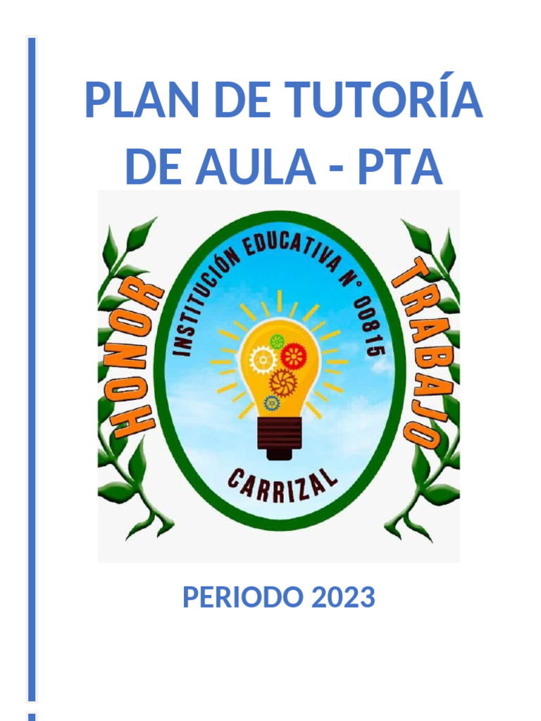Plan Anual de Tutoría 2023 - Secundaria | PDF | Salón de clases | Las ...