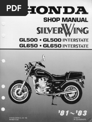 HONDA GL500 サービスマニュアル Gl500 Factory Service Manual | PDF