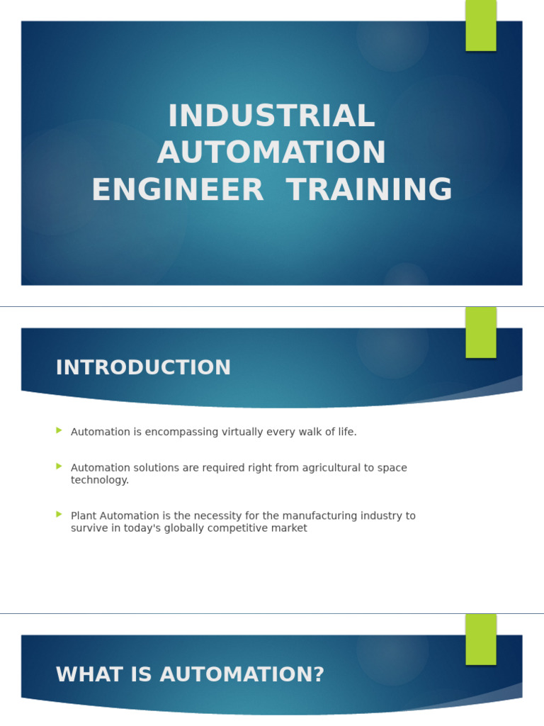 Industrial Automation Engineer Training | PDF | Programmable Logic ...
