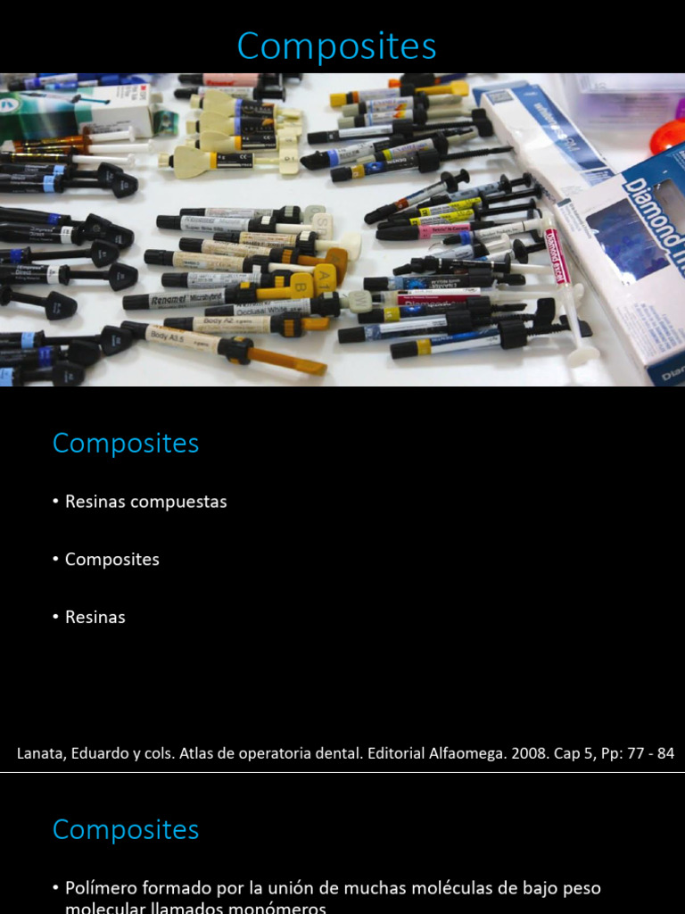 Tipos y características de composites dentales | PDF | Adhesión ...