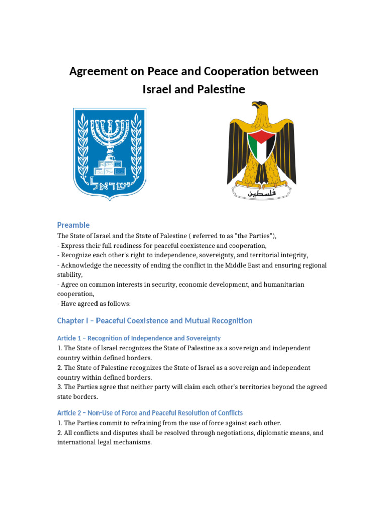Israel-Palestine Peace Agreement 2025 | PDF | World Politics | State Of ...
