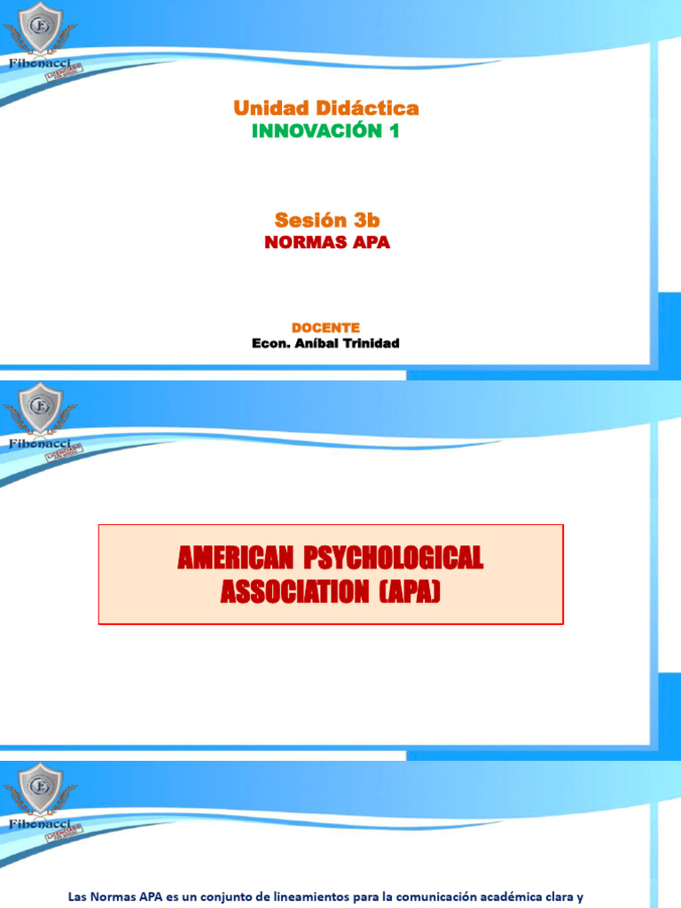 SESION 3b - Normas APA | PDF | Estilo apa | Serif
