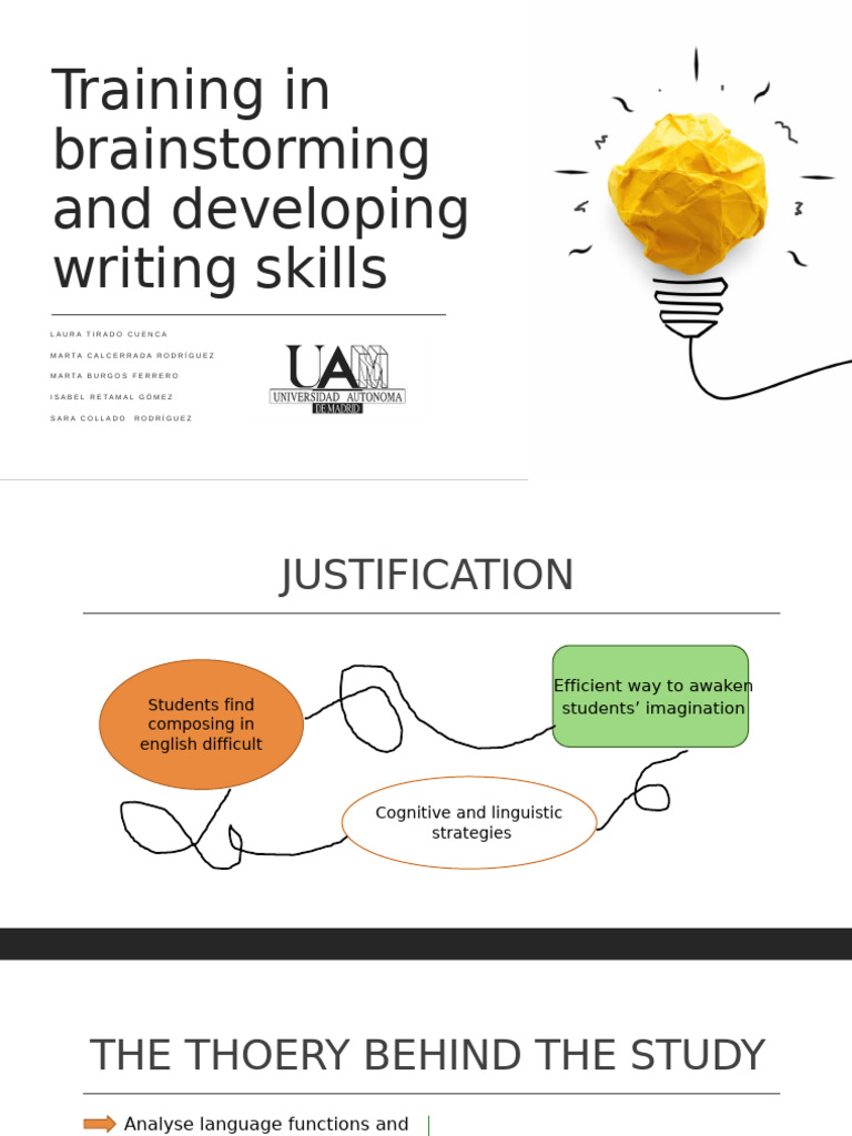 Training in Brainstorming and Developing Writing Skills (2184) | PDF ...