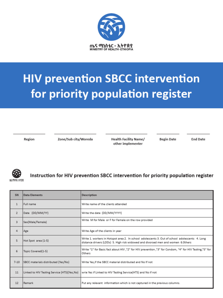 HIV Prevention SBCC Intervention Register | PDF | Mammalian Sexuality ...