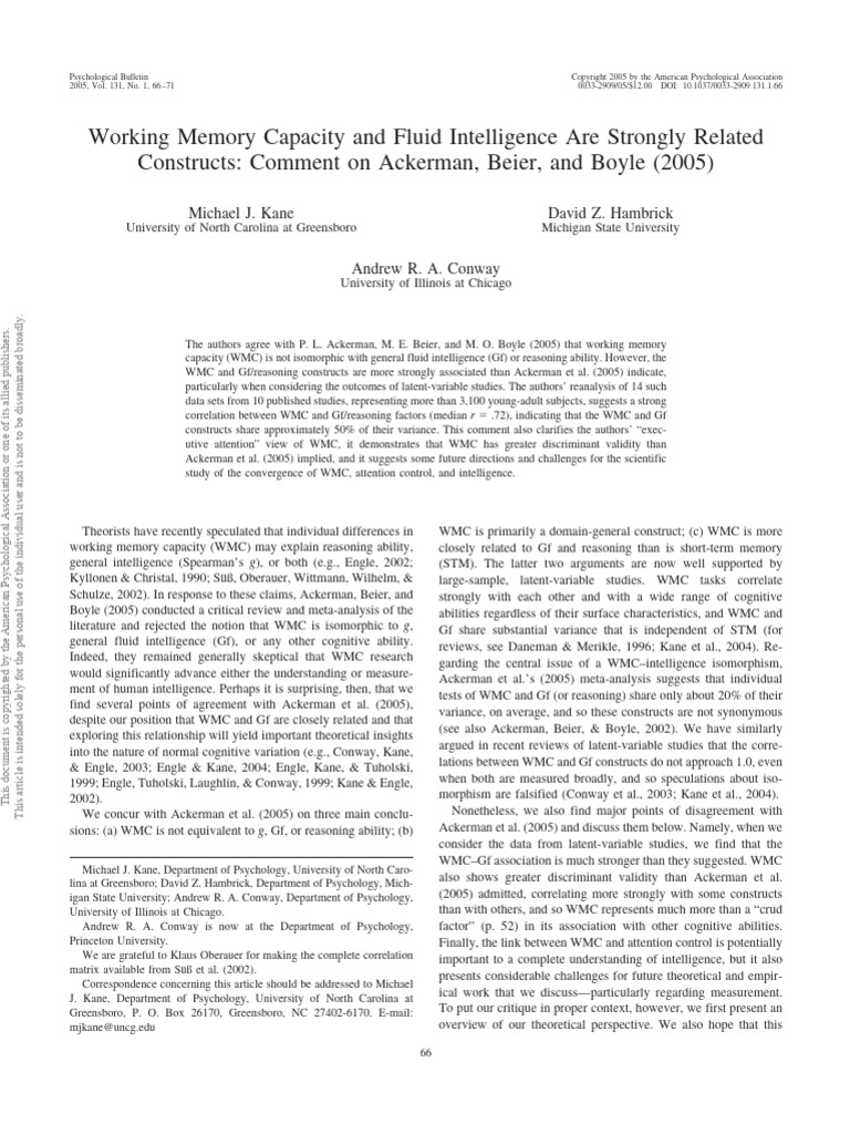16 - Working Memory Capacity and Fluid Intelligence Are Strongly ...