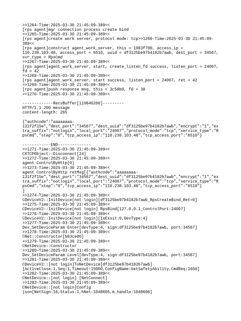 RPS Agent Connection Log Analysis | PDF