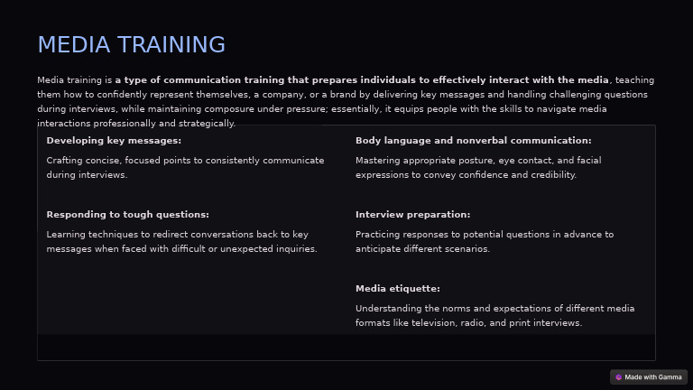 Effective Media Training Techniques | PDF
