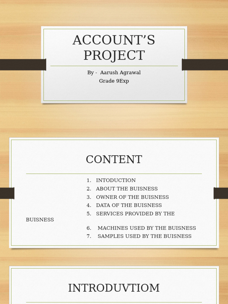 Account’s Project | PDF