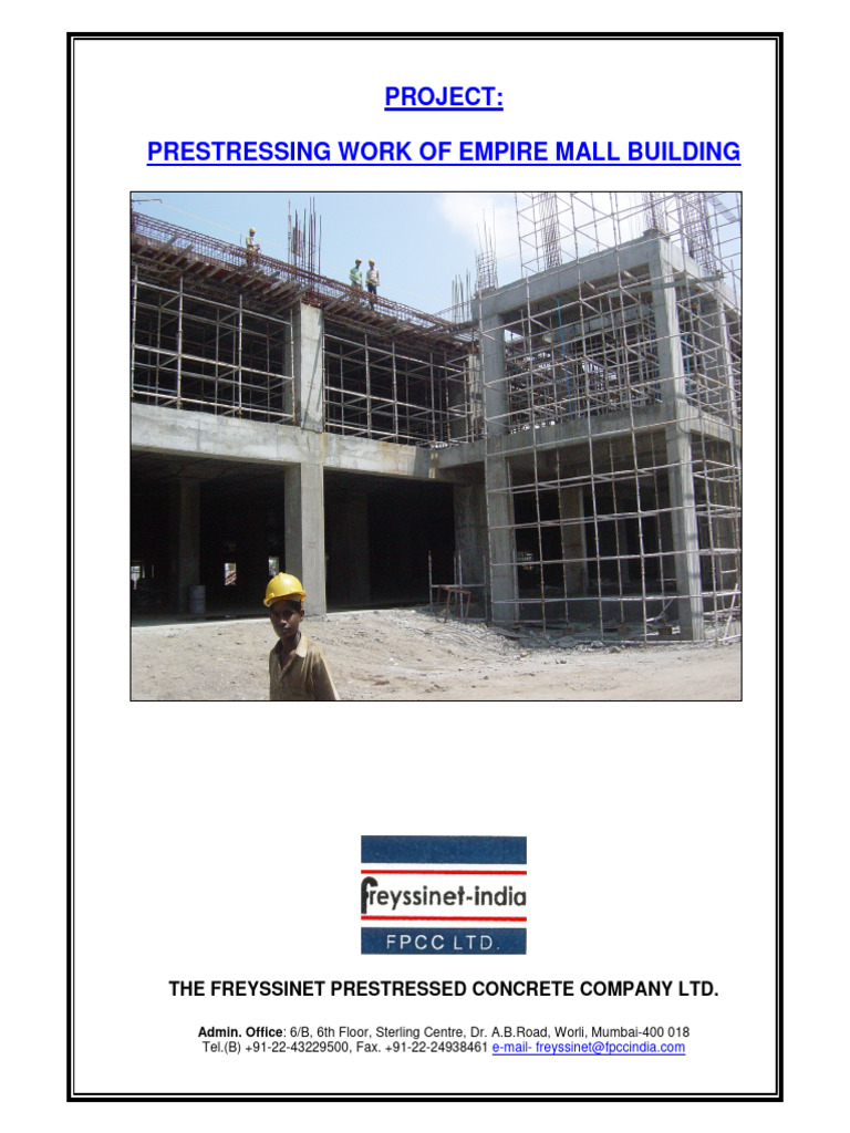 Empire Mall Prestressing Project Details | PDF | Composite Material ...