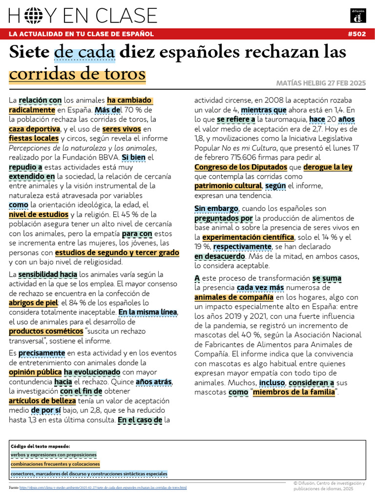 Rechazo a las corridas de toros en España | PDF