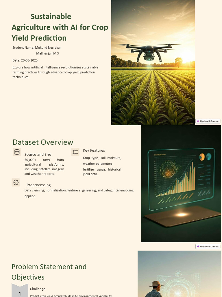 Sustainable2 Agriculture With AI For Crop Yield Prediction | PDF