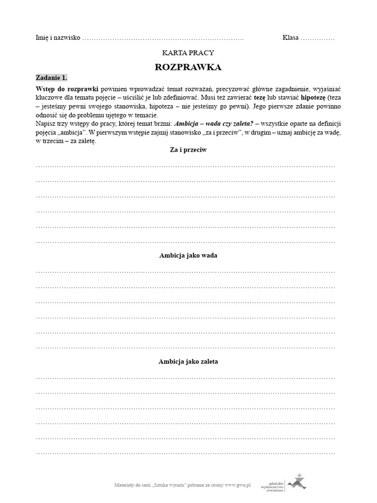 Rozprawka PDF 1 | PDF