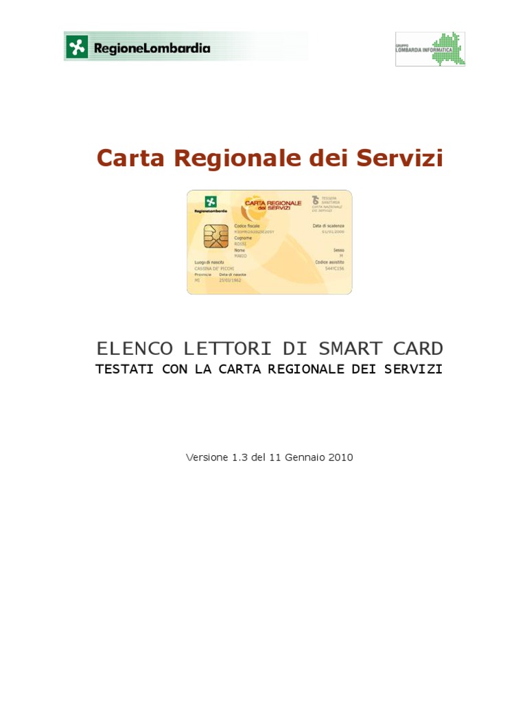 11 01 2010 Lettori Smart Card Testati Con Crs