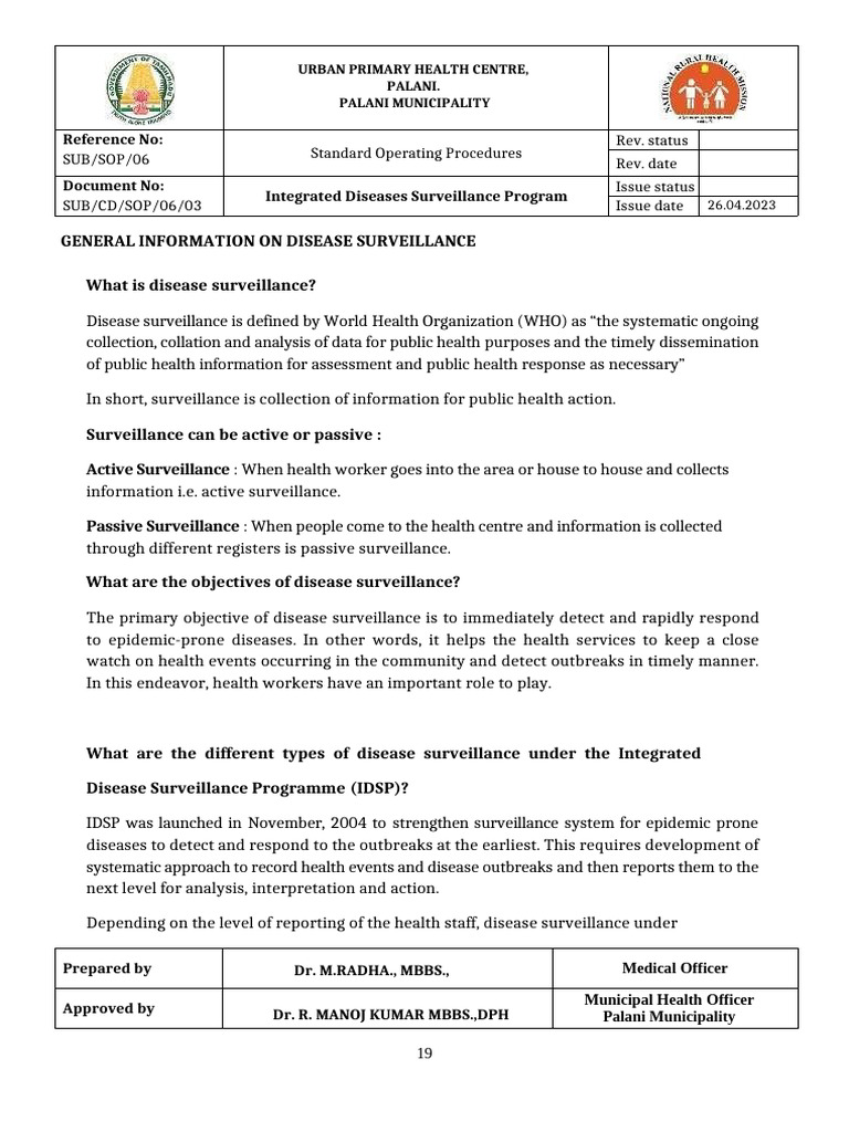 IDSP Syndromic Surveillance Manual | PDF | Health Care | Health Sciences