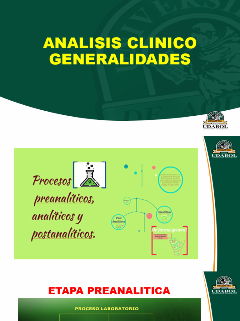 Tema 1 Analisis Clinico Generalidades | PDF