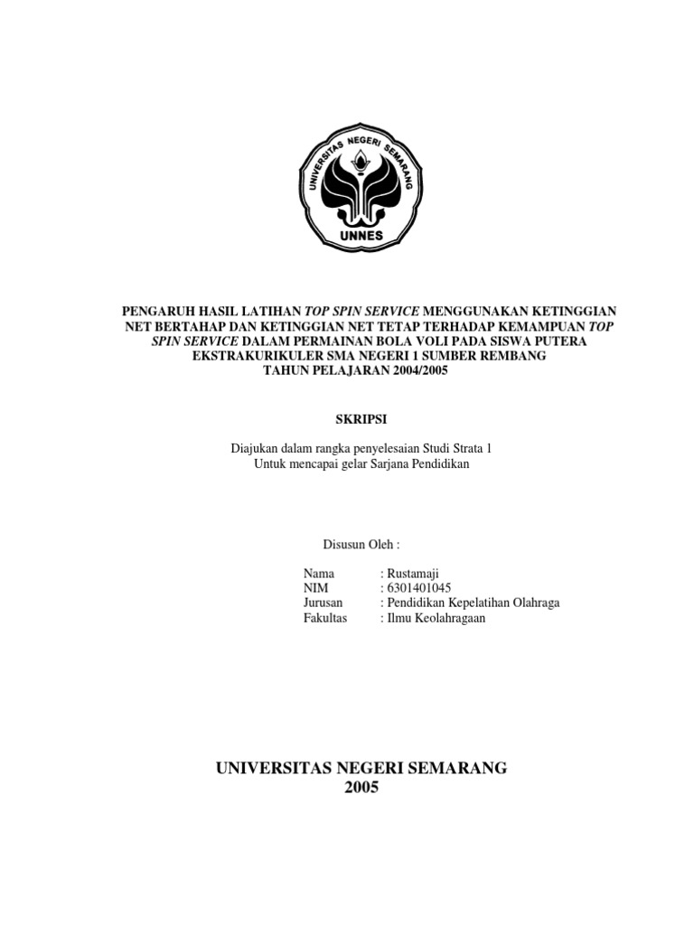 Contoh Proposal Penelitian Olahraga Bola Voli Berbagi Contoh Proposal