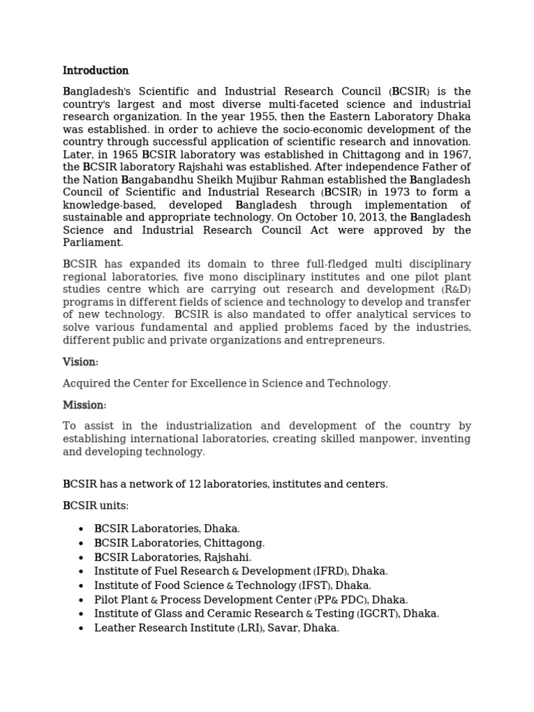 Bangladesh Council of Scientific and Industries | PDF | Textiles | Soil