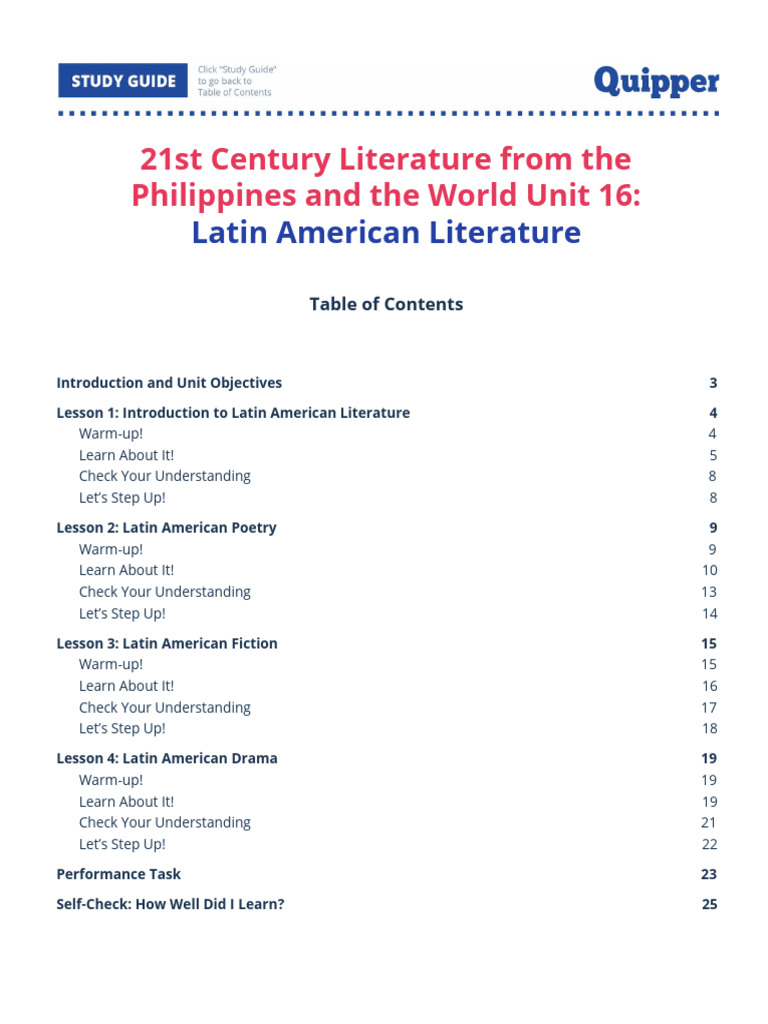 Unit 16 - Latin American Literature | PDF | Latin American Literature