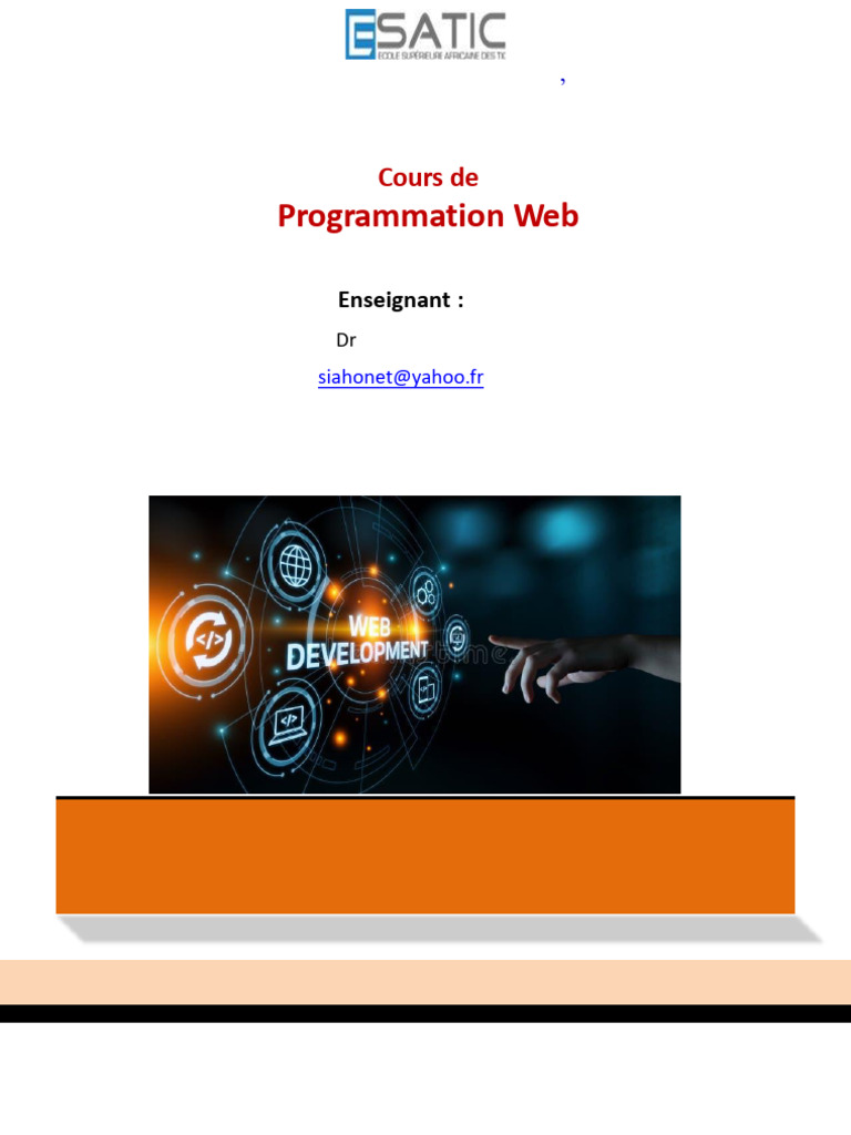 Cours de Programmation Web ESATIC | PDF | Programmation web | Internet