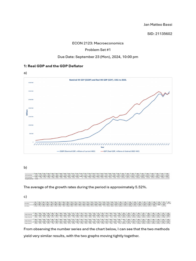 Macroeconomics Problem Set Insights | PDF | Gross Domestic Product ...